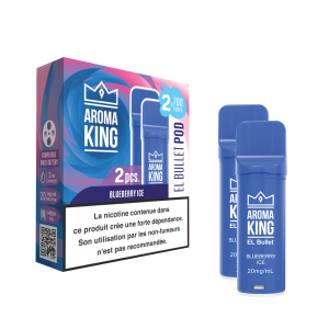 EL Bullet cartouche 700 puffs (2pcs) - 20mg - Blueberry Ice - Apple - Aroma King