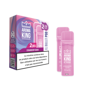 EL Bullet cartouche 700 puffs (2pcs) - 20mg - Straberry Guava - Aroma King